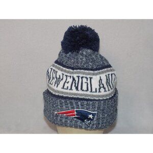 New England Patriots Beanie Pom Pom New Era Football NFL (Grey)
